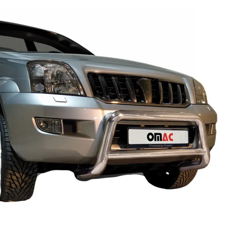 Neue Ware Frontbügel Frontschutzbügel für Toyota Land Cruiser 120 2003-2009 ABE Silber