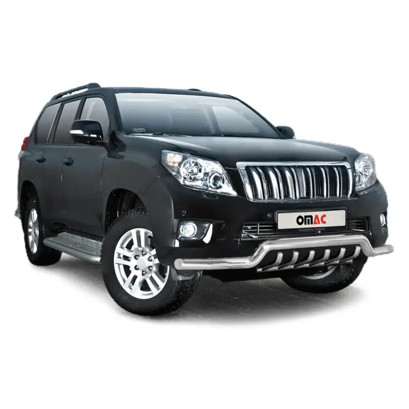 Frontschutzbügel Frontbügel für Toyota Land Cruiser 150 2010-13 ABE Stahl Silber Highlight