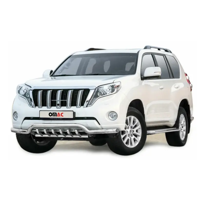 Frontschutzbügel Frontbügel für Toyota Land Cruiser 150 2013-17 ABE Stahl Silber Begrenztes Angebot