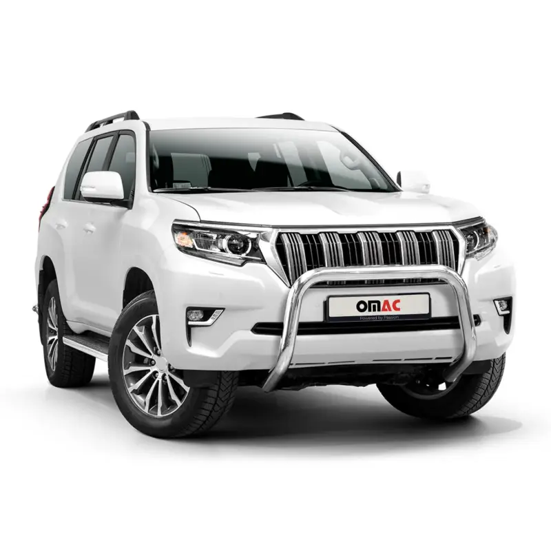 Schnäppchen Stahl Frontbügel Frontschutzbügel für Toyota Land Cruiser 150 2019-23 ABE Silber