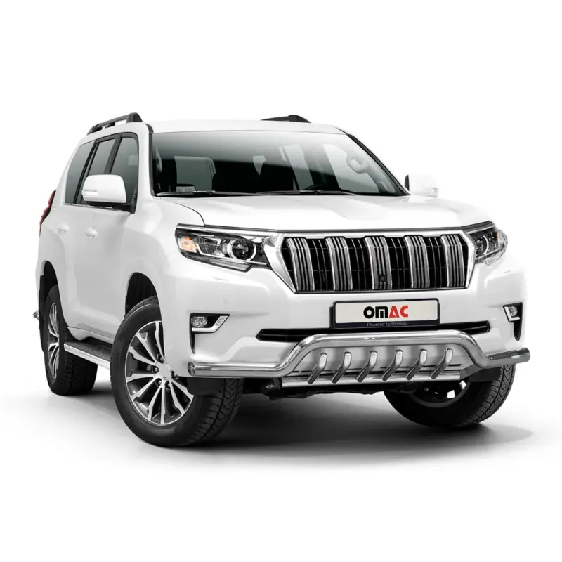 Nur Heute Frontschutzbügel Frontbügel für Toyota Land Cruiser 150 2019-23 ABE Stahl Silber