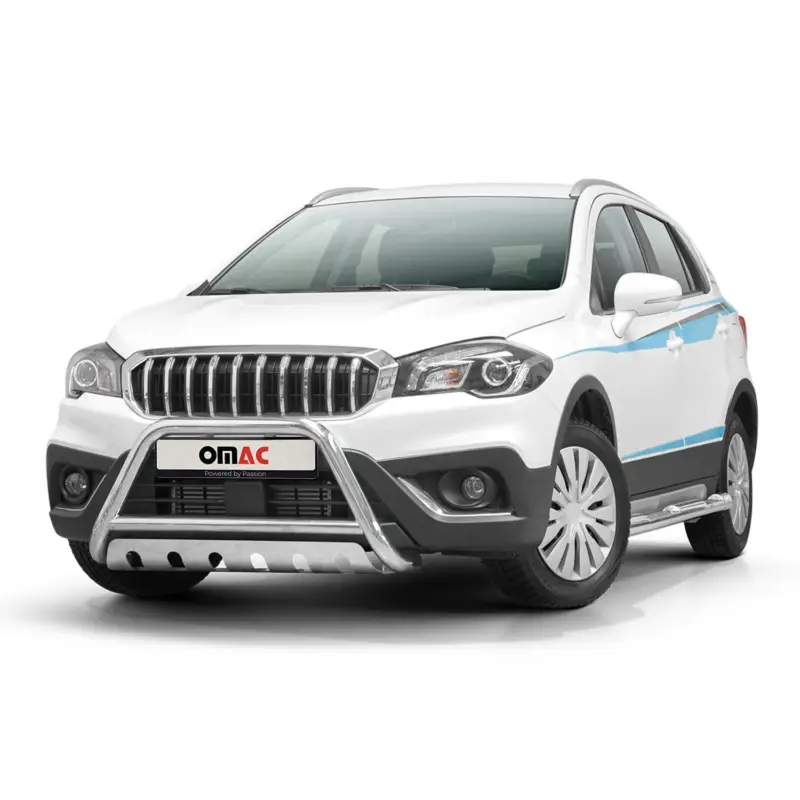 Neu Im Sortiment Frontbügelschutz Frontschutzbügel für Suzuki SX4 S-Cross 2016-2022 ABE Silber