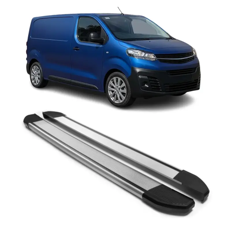 Alu Seitenschweller Trittbretter für Opel Vivaro C 2019-2026 L2/L3 Langer Silber Jetzt Kaufen