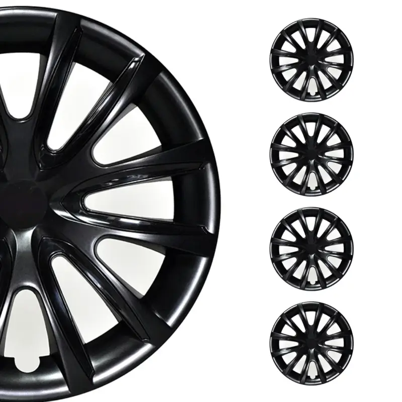 4x Radkappen Radzierblenden Radblenden 15" Zoll Stahlfelgen Schwarz Must-Have