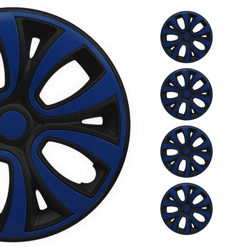 4x Radblenden Radkappen Radzierblenden 16" Zoll Stahlfelgen Schwarz Blau Dunkel Bestpreis