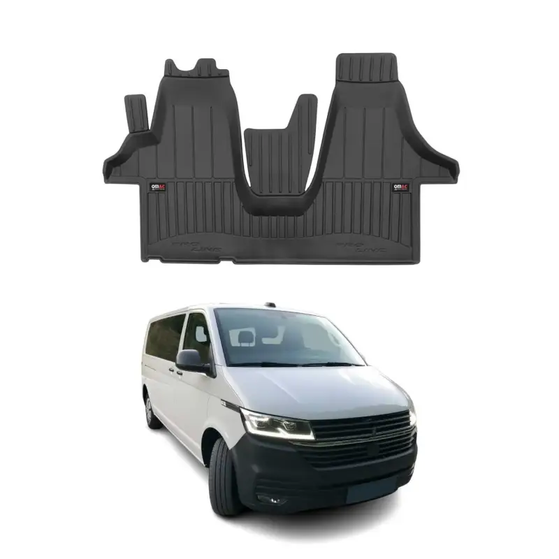 OMAC Gummi Fußmatten für VW T6 Transporter 2015-2019 Premium Schwarz 1tlg Kracherpreis