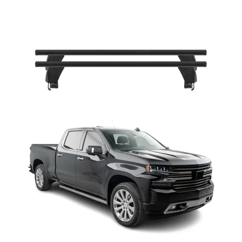 Zertifiziert Menabo Dachträger Grundtäger für Chevrolet Silverado 2019-2026 ABE Alu Schwarz
