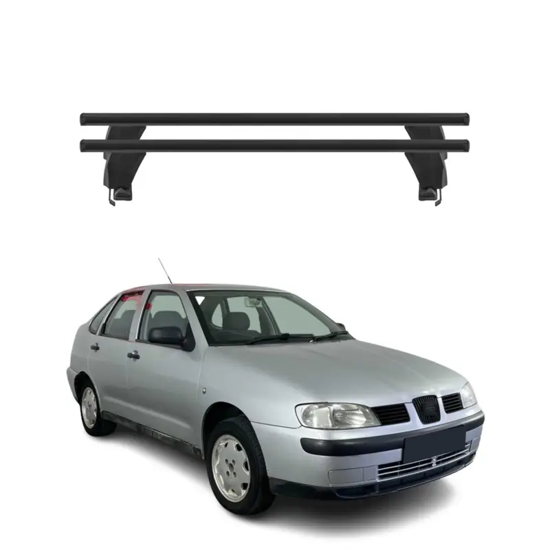 Online Kaufen Menabo Dachträger Grundtäger für Seat Cordoba 1993-2002 50kg Alu Schwarz 2 tlg