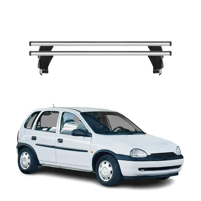 Sonderangebot Menabo Dachträger Grundtäger für Opel Corsa B 1993-2000 50kg Alu Silber 2 tlg