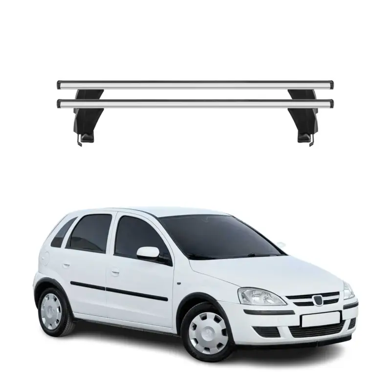 Menabo Dachträger Grundtäger für Opel Corsa C 2000-2006 50kg Alu Silber 2tlg Jetzt Kaufen