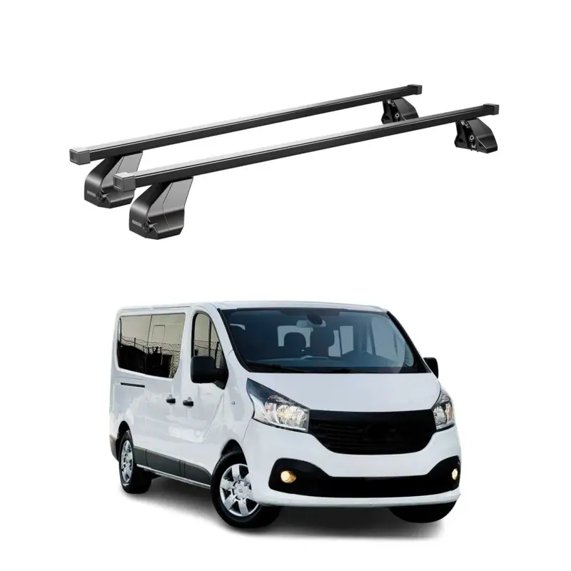 Menabo Dachträger Grundtäger für Opel Combo D 2011-2018 75kg Stahl Schwarz 2 tlg Zertifiziert