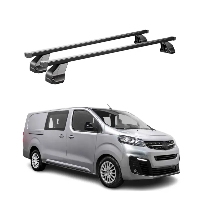 Menabo Dachträger Grundtäger für Opel E Combo 2019-2026 75kg Stahl Schwarz 2 tlg Markenprodukt
