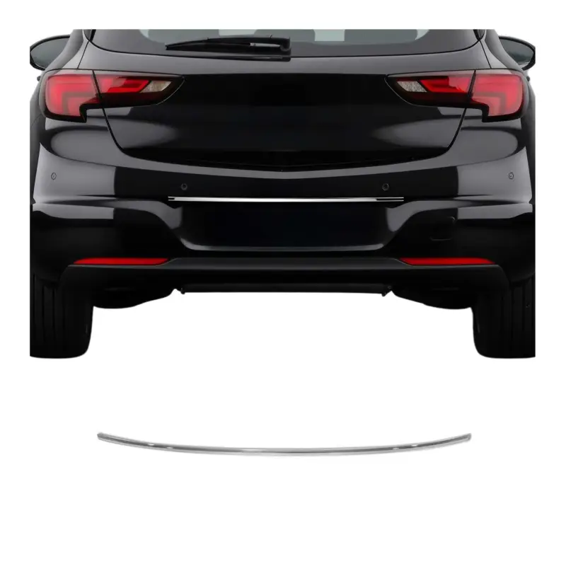Zertifiziert Heckleiste Stoßstangen Leiste für Opel Astra K 2015-2021 Untere Edelstahl Chrom