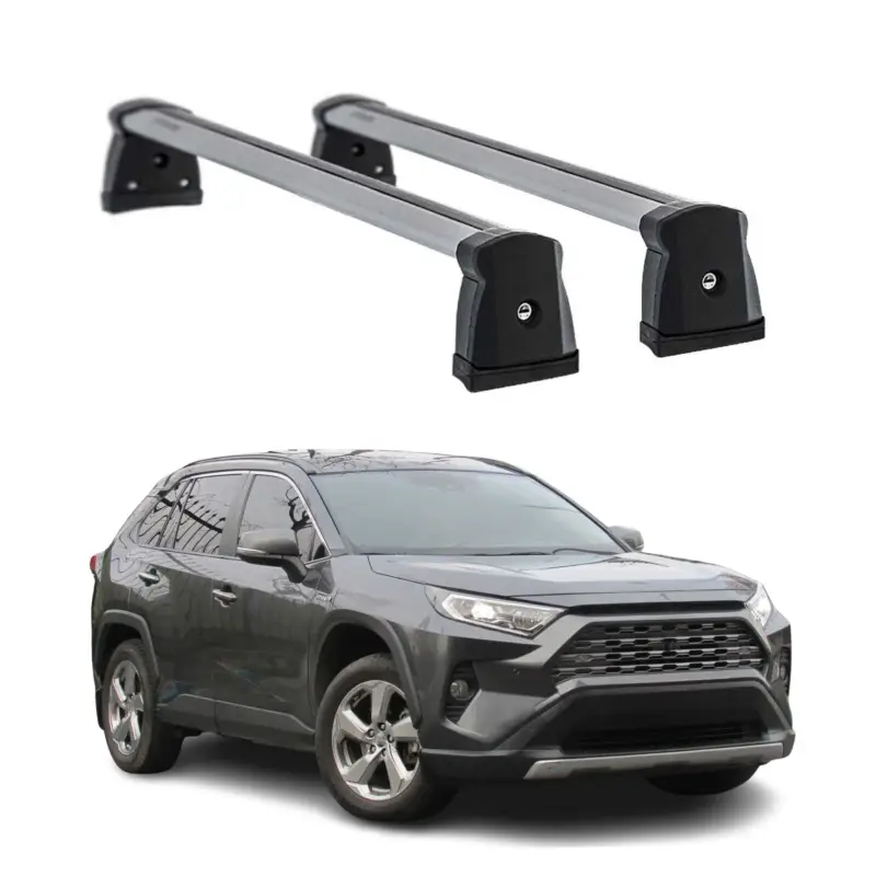 Bestpreis Menabo Dachträger Grundträger für Toyota RAV4 2019-2025 Querträger Alu Grau