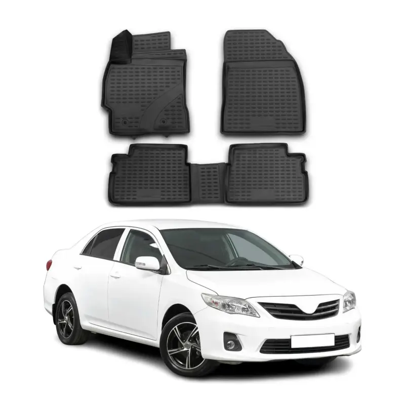 OMAC Gummimatten Fußmatten für Toyota Corolla 2007-2013 TPE Automatte Schwarz 4x Beliebt