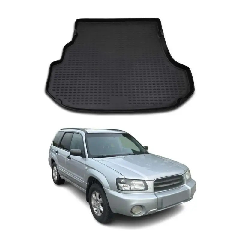 Ausverkauf Kofferraummatte Kofferraumwanne für Subaru Forester II 2002-2008 TPE Schwarz