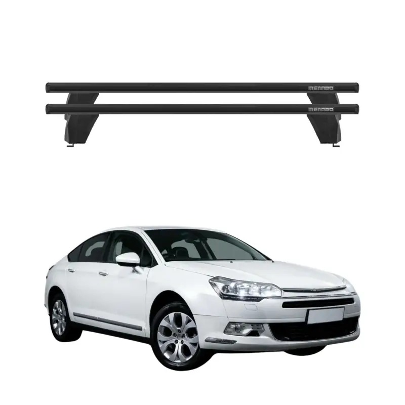 Menabo Dachträger Grundtäger für Citroen C5 2007-2017 75kg Alu Schwarz 2 tlg Solange Der Vorrat Reicht