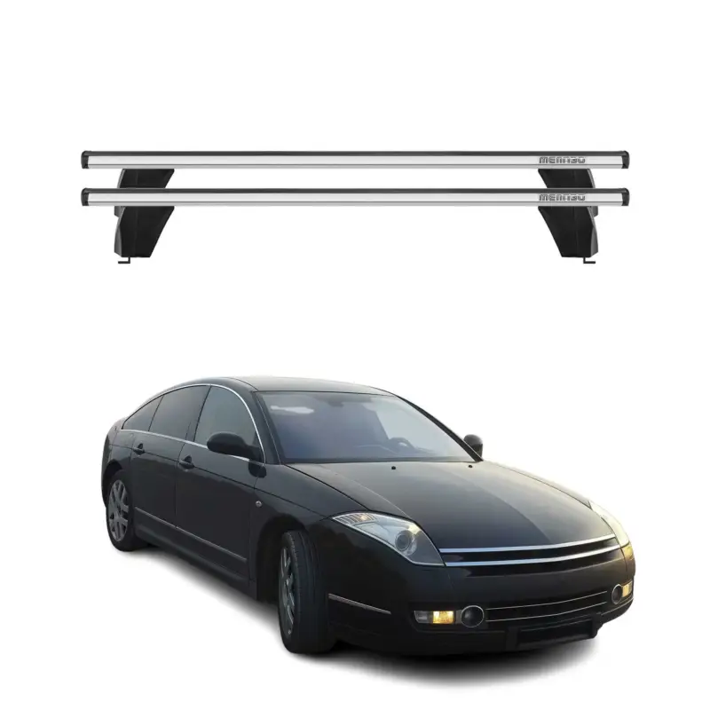 Menabo Dachträger Grundtäger für Citroen C6 2005-2012 75kg Alu Silber 2 tlg Schnäppchen