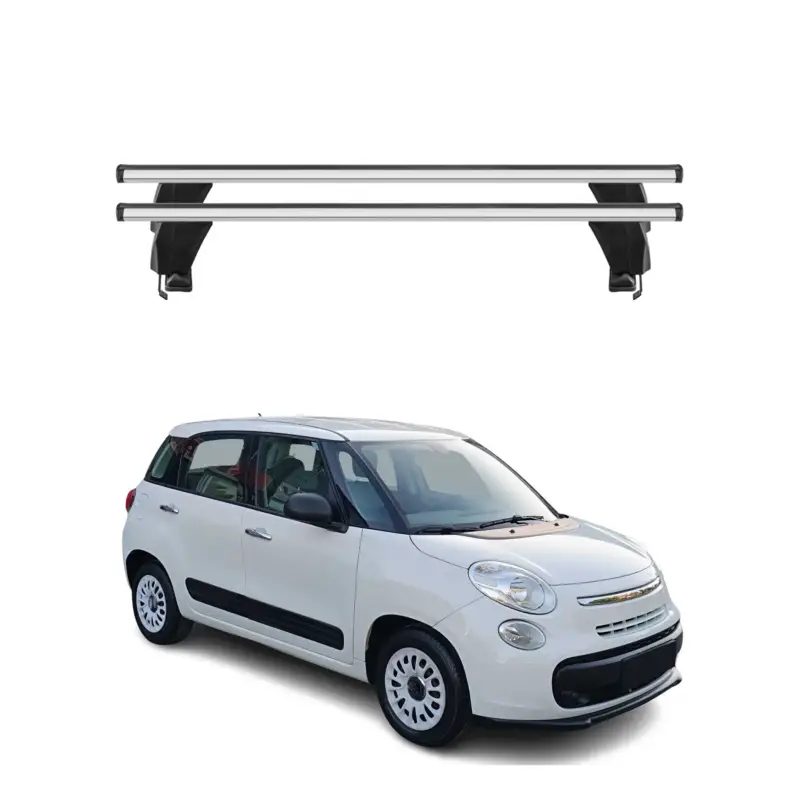 Menabo Dachträger Grundtäger für Fiat 500L 2012-2022 50kg Aluminium Silber 2 tlg Meistverkauft
