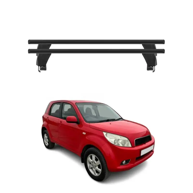 Menabo Dachträger Grundtäger für Daihatsu Terios 2006-2017 50kg Alu Schwarz 2x Top-Preis