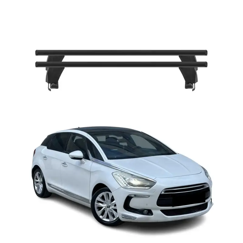 Menabo Dachträger Grundtäger für DS5 2015-2018 FL 50kg Aluminium Schwarz 2 tlg Schneller Versand