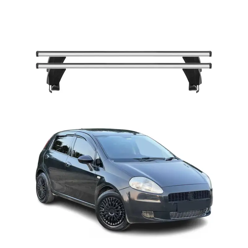 Menabo Dachträger Grundtäger für Fiat Grande Punto 2005-2012 3tür 50kg Silber 2x Sichere Zahlung