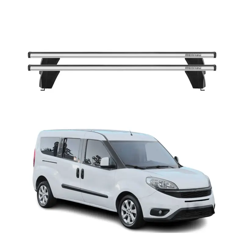 Direkt Vom Hersteller Menabo Dachträger Grundtäger für Fiat Doblo 2010-2022 75kg Alu Silber 2 tlg
