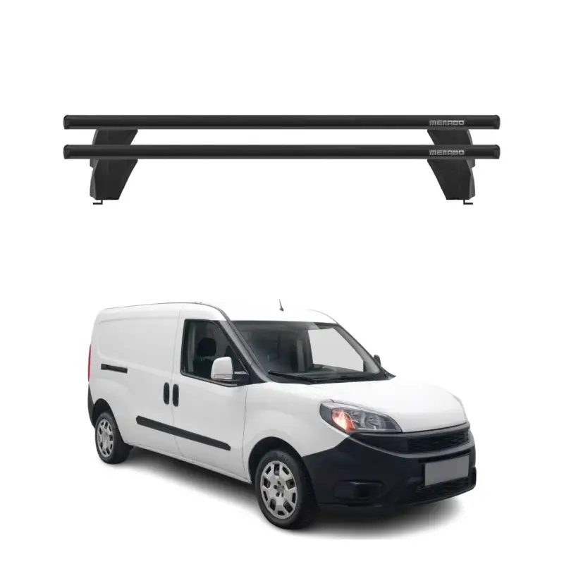 Neu Im Sortiment Menabo Dachträger Grundtäger für Fiat Doblo Maxi 2015-2024 75kg Alu Schwarz 2x