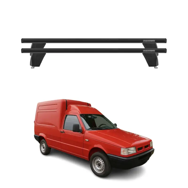 Menabo Dachträger Grundtäger für Fiat Fiorino 1987-2007 75kg Alu Schwarz 2 tlg Aktuell