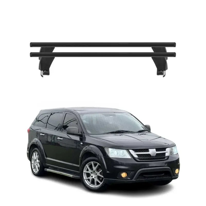 Menabo Dachträger Grundtäger für Fiat Freemont 2011-2016 50kg Alu Schwarz 2 tlg Schnäppchen