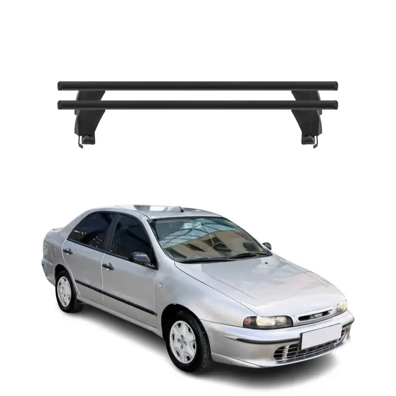 Sale Menabo Dachträger Grundtäger für Fiat Marea 1996-2003 50kg Alu Schwarz 2 tlg