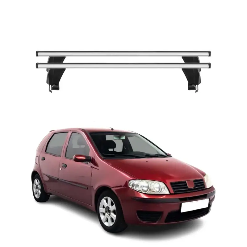 Menabo Dachträger Grundtäger für Fiat Punto 1999-2007 50kg Alu Silber 2 tlg Online Kaufen