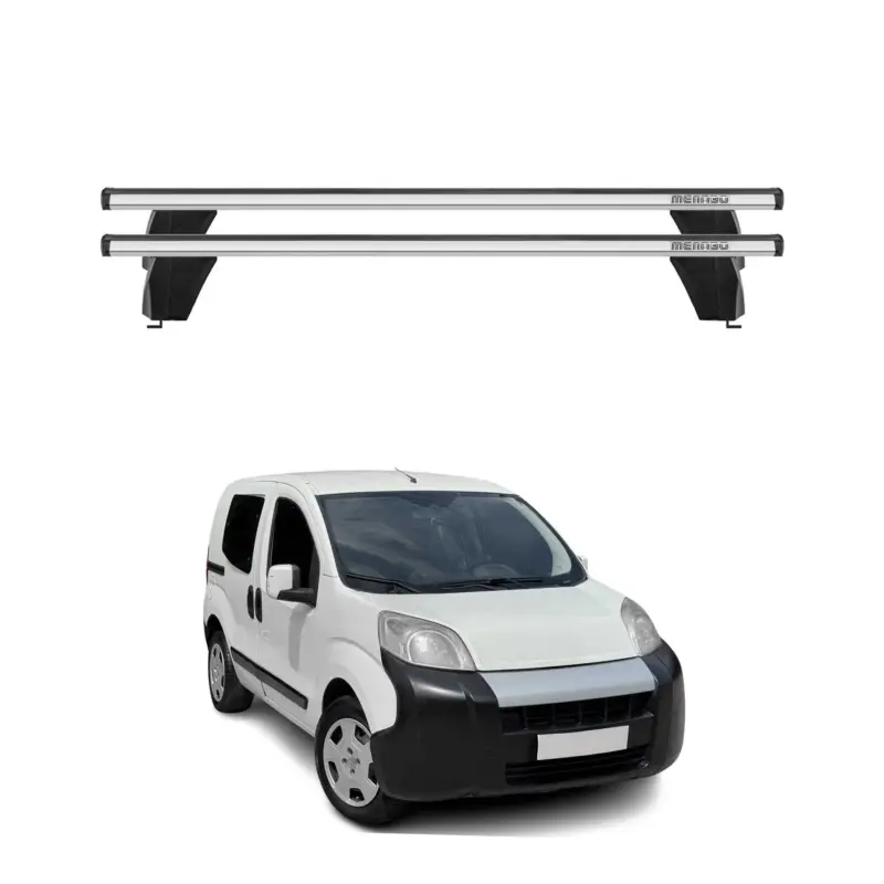 Saisonangebot Menabo Dachträger Grundtäger für Fiat Qubo 2007-2016 75kg Aluminium Silber 2 tlg