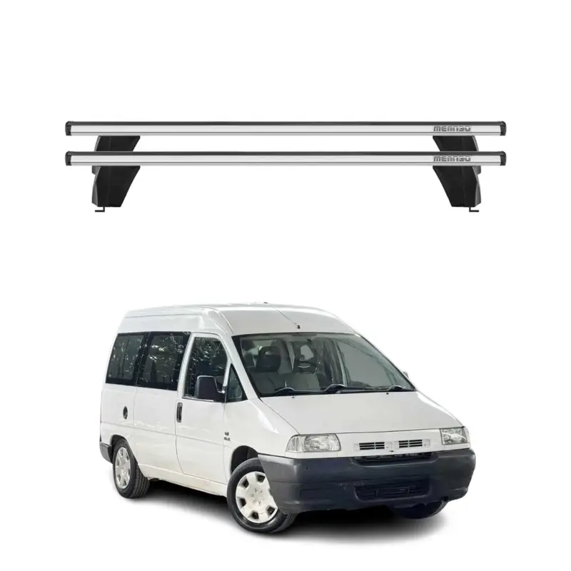 Menabo Dachträger Grundtäger für Fiat Scudo 1996-2007 75kg Alu Silber 2 tlg Neuheit