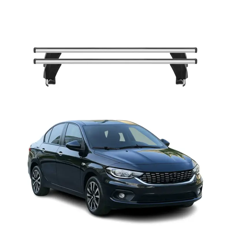 Menabo Dachträger Grundtäger für Fiat Tipo 2015-2020 Pre-FL 50kg Alu Silber 2x Must-Have