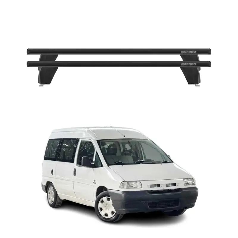 Menabo Dachträger Grundtäger für Fiat Scudo 1996-2007 75kg Alu Schwarz 2 tlg Mega-Angebot