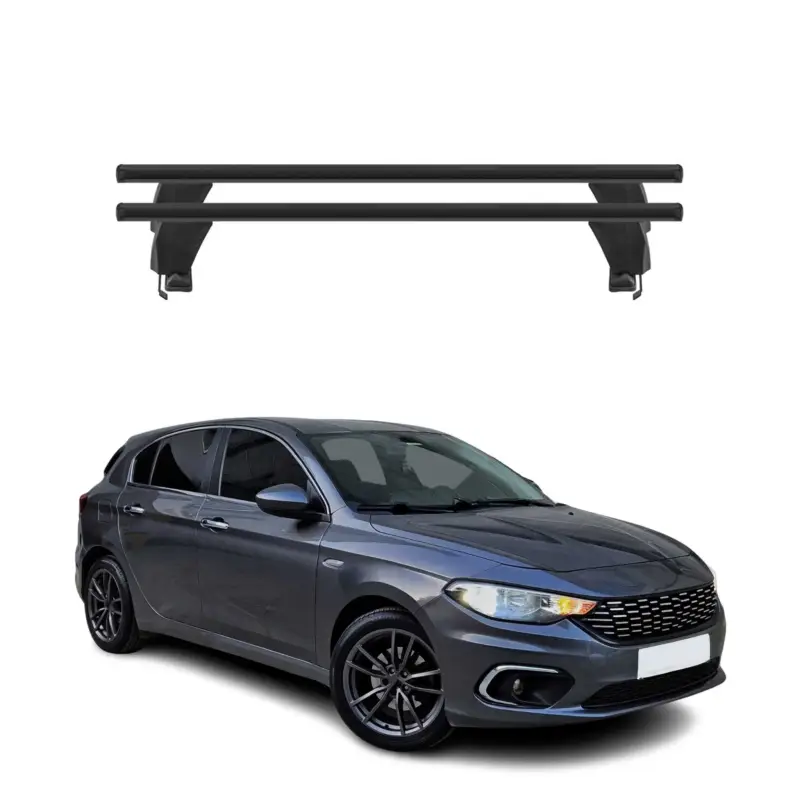 Menabo Dachträger Grundtäger für Fiat Tipo Schrägheck 2015-2026 50kg Alu Schwarz Sofort Bestellen
