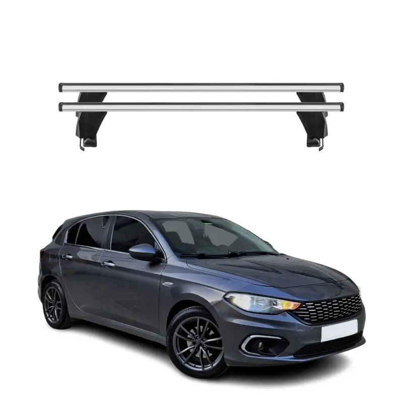 Menabo Dachträger Grundtäger für Fiat Tipo Schrägheck 2015-2026 50kg Alu Grau 2x Billig