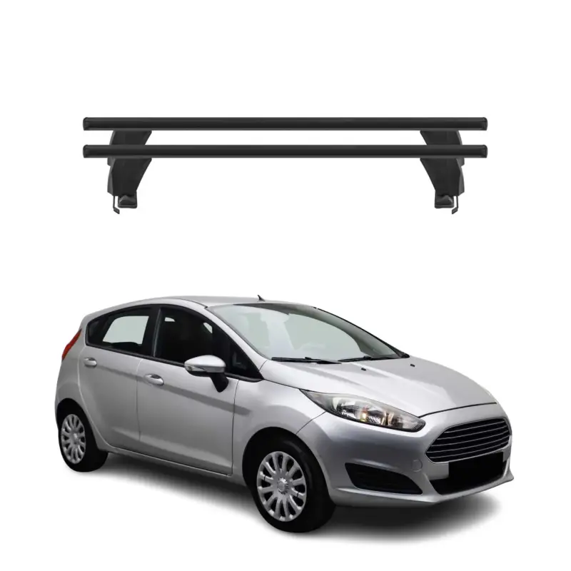 Menabo Dachträger Grundtäger für Ford Fiesta 2013-2017 50kg Alu Schwarz 2 tlg Preisreduziert