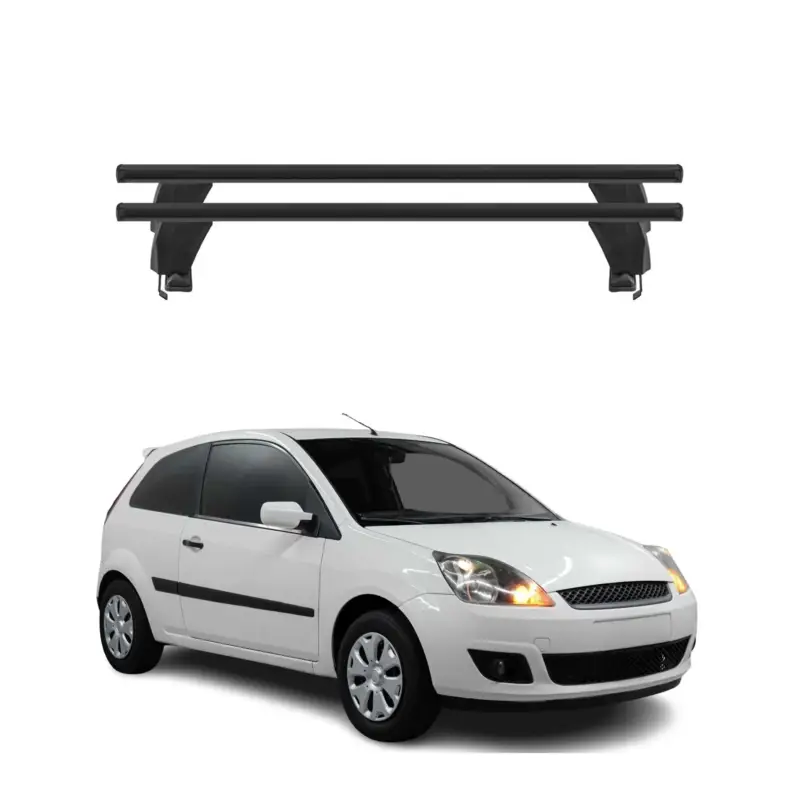 Highlight Menabo Dachträger Grundtäger für Ford Fiesta 2002-2008 3tür 50kg Alu Schwarz 2x