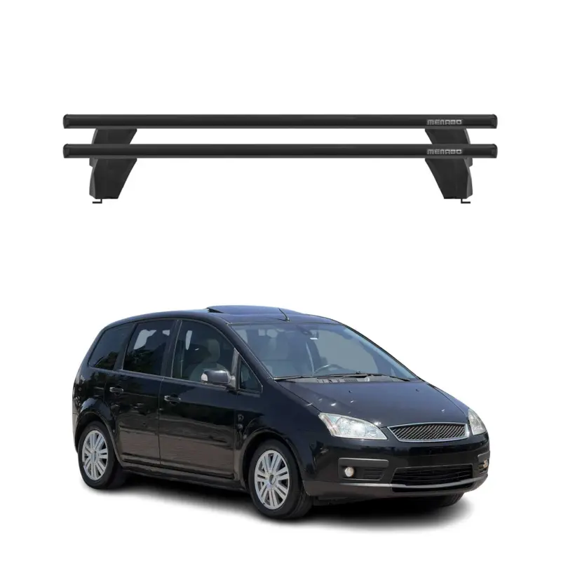 Neue Ware Menabo Dachträger Grundtäger für Ford C-Max 2003-2010 75kg Alu Schwarz 2 tlg
