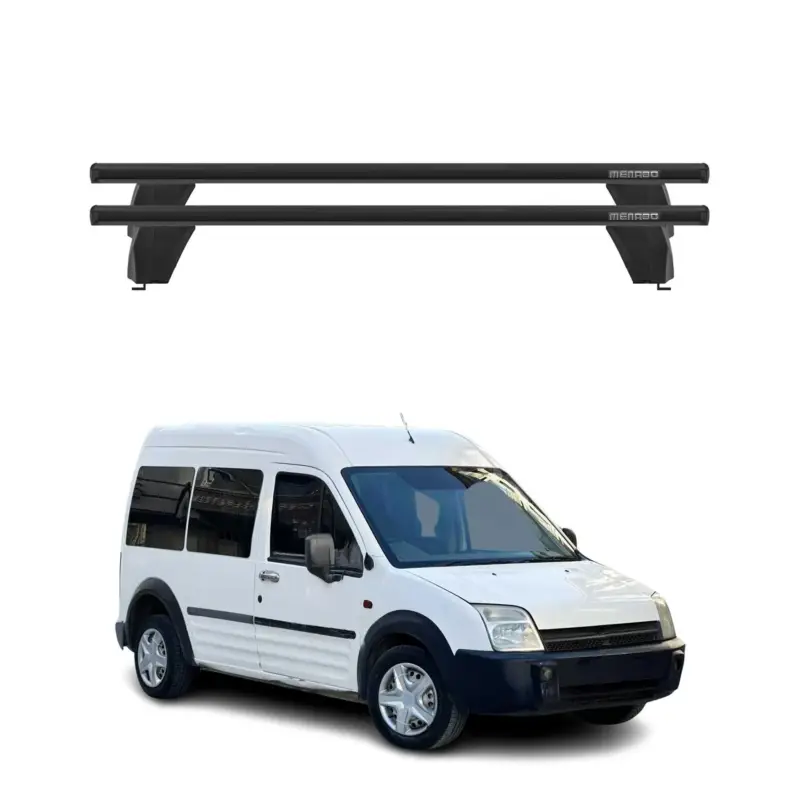 Menabo Dachträger Grundtäger für Ford Connect Transit 2002-2013 75kg Alu Schwarz Neu Im Sortiment
