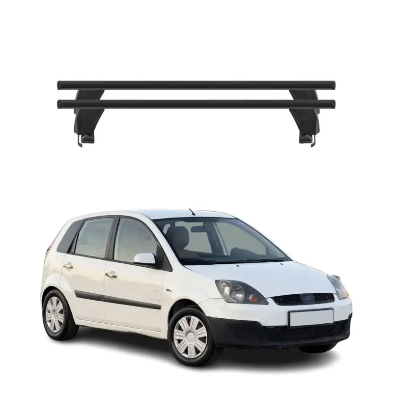 Menabo Dachträger Grundtäger für Ford Fiesta 2002-2008 5tür 50kg Alu Schwarz 2x Preiswert