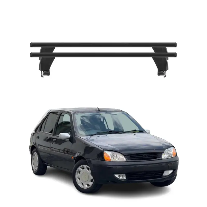 Top-Angebot Menabo Dachträger Grundtäger für Ford Fiesta 1995-2002 50kg Alu Schwarz 2 tlg