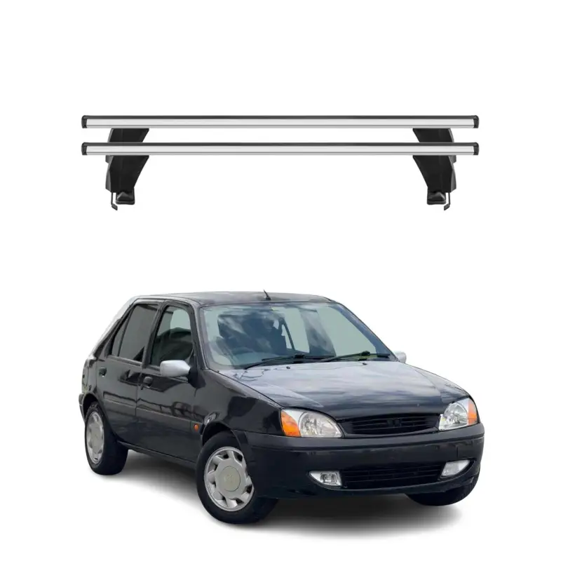 Direktkauf Menabo Dachträger Grundtäger für Ford Fiesta 1995-2002 50kg Alu Silber 2 tlg