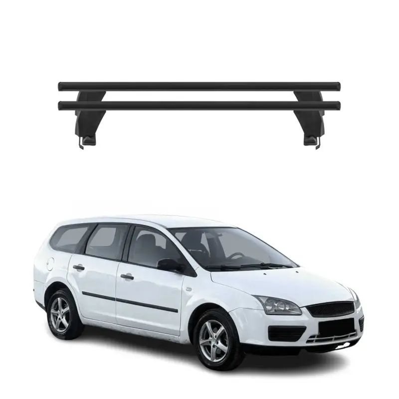 Menabo Dachträger Grundtäger für Ford Focus Turnier 2004-2011 50kg Alu Schwarz Abverkauf