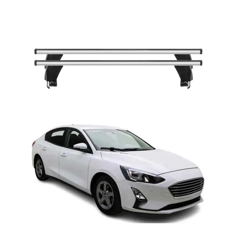 Menabo Dachträger Grundtäger für Ford Focus 2018-2025 50kg Alu Silber 2 tlg Online Kaufen
