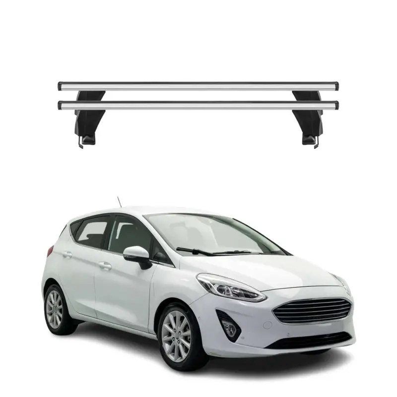 Wochenendangebot Menabo Dachträger Grundtäger für Ford Fiesta 2018-2023 50kg Alu Silber 2 tlg