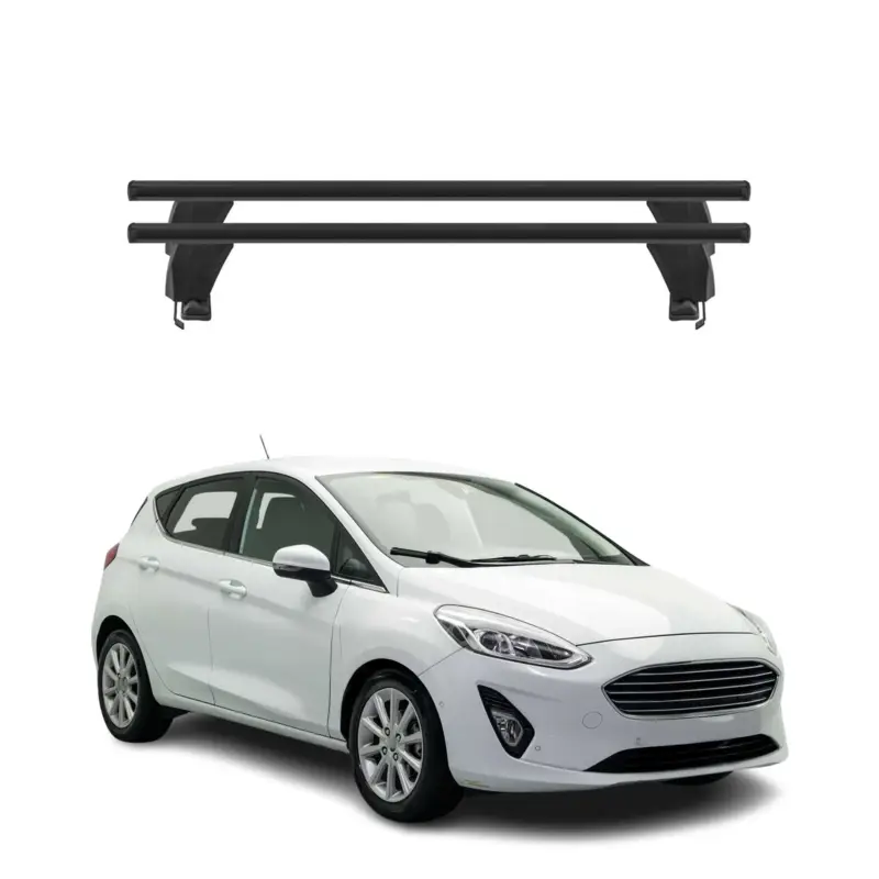 Top-Angebot Menabo Dachträger Grundtäger für Ford Fiesta 2018-2023 50kg Alu Schwarz 2 tlg