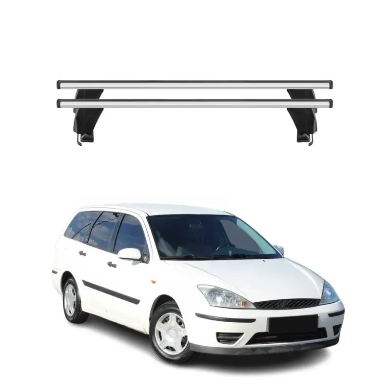 Menabo Dachträger Grundtäger für Ford Focus Turnier 1998-2005 50kg Alu Silber 2x Expressversand